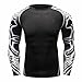 Fanii Quare Men's Soft Slim Long Sleeve Dry-Fit Compression Gym Trainning Shirt Black 06 M