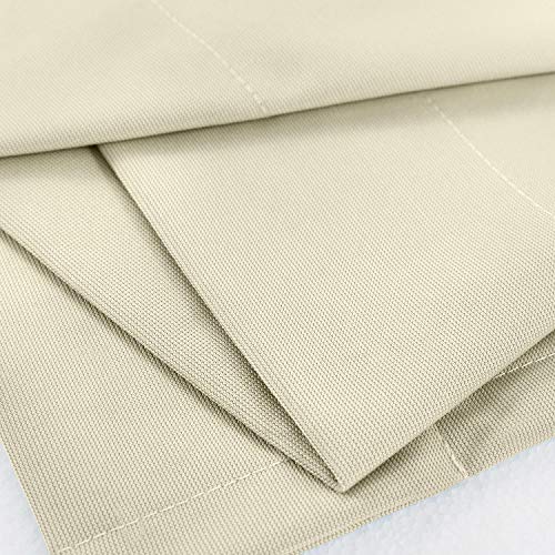TWOPAGES 5ft Wide x 7ft Tall Pinch Pleated Flame Retardant Divider Curtains Privacy Cubicle Curtain (1 Panel,Beige Yellow)