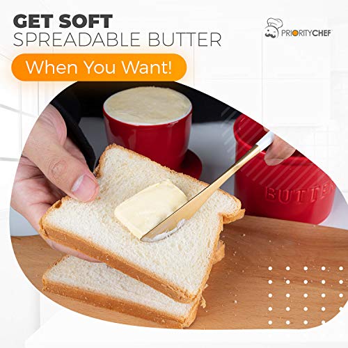 French Butter Crock for Counter With Water Line, On Demand Spreadable