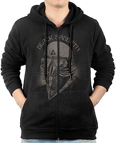 Men Hoodie Black Sabbath Iron Man Zip Sweatshirt