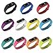 PINHEN Band Compatible with Xiaomi Mi Band 2 - Replacement Soft Sport Wristband Strap Bracelet Compatible with Xiaomi Mi Band 2 Smart Watch (Silicone 11pcs Set)…