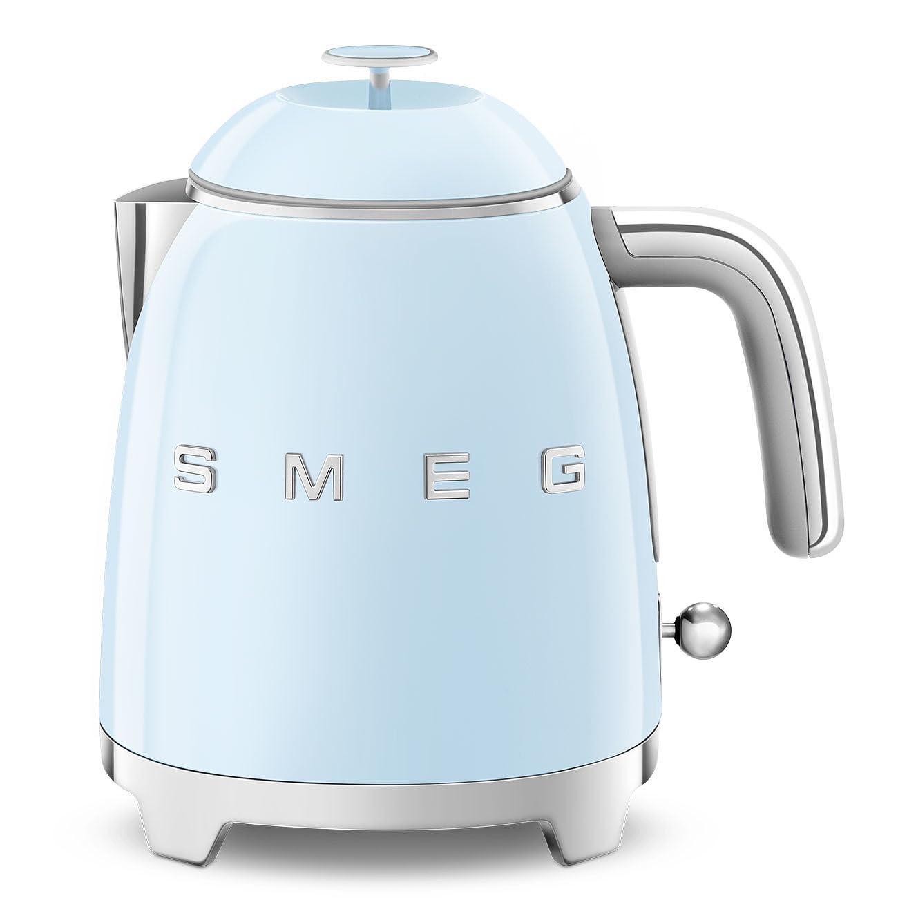 SMEG Mini 50's Retro Style 3 Cup Electric Kettle with Double Wall Anti Slip Base and Water Level Indicator (Pastel Blue) Image