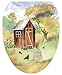 Toilet Tattoos, Toilet Seat Cover Decal, Outhouse Watercolor, Size Elongated