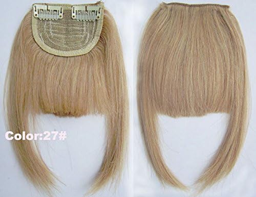 Premier Crown Hair Brazilian Human Hair Clip-in Hair Bang Full Fringe Short Straight Hair Extension for women #27