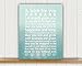 Kids Wall Art Chalkboard Typography Print in Blue, Perfect Christening, Baptism or New Baby Gift, 8x10