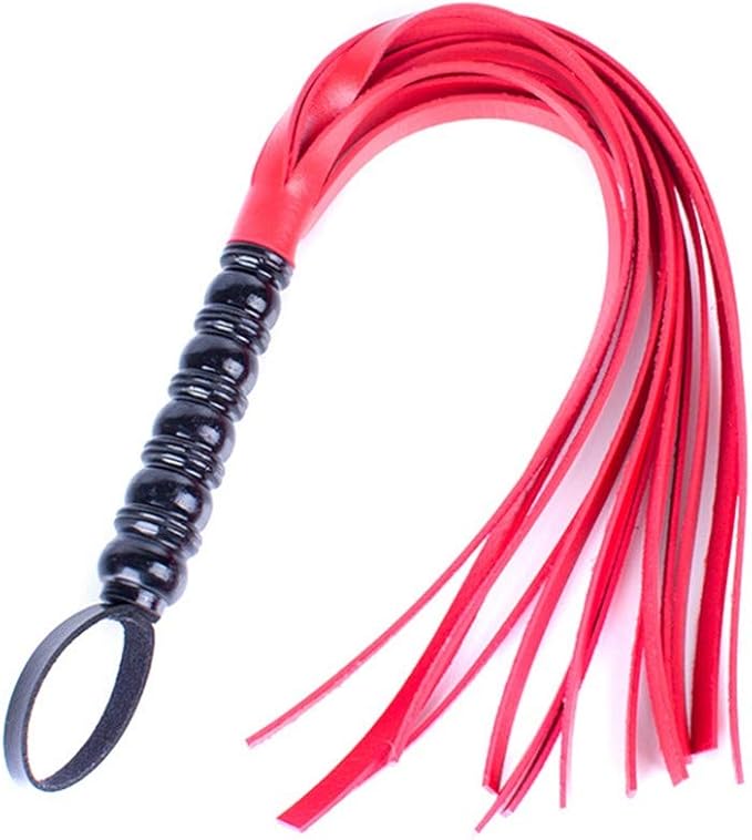 JJcharmant Red Faux Leather Short Whip Whip Punish Paddle Ride Crop