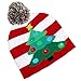 Supervisor Lotsa Lites! Flashing Holiday Knitted Hat Light Up Beanie (Red & White)