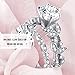 sandywident Unique Leaf Design 925 Plating Silver White Sapphire Diamond Wedding Engagement Ring Set