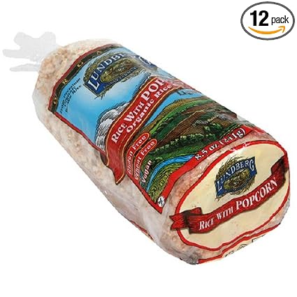 Lundberg Family farms Organic lightly salted Rice cakes with popcorn Organic whole grain brown Rice, Organic popcorn, sea salt. (073416000346)