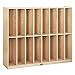 ECR4Kids Birch 16-Section Slim-Fit School Coat Locker with Hooks and Storage for Kids