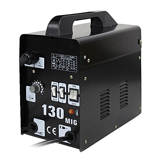 UPC 702458226246, Zeny MIG-130 Gas-Less Flux Core Wire Welder Welding Machine AC Current MIG 130 60 AMP Automatic Feed Unit DIY, Black