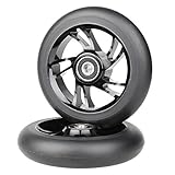 Kutrick Neo Chrome Complete 110mm 2pcs Pro Scooter Wheels with Complete 2pcs Neo Pro Stunt Scooter Pegs Kit