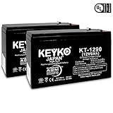 APC RBC17 ES BE550G UPS 12V 9Ah / REAL 9.0 Amp Battery AGM / SLA Sealed Lead Acid Rechargeable Genuine KEYKO - F2 Terminal - 2 Pack
