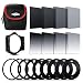 Rangers 8pcs ND Filter Kit (Full and Graduated ND2, ND4, ND8, ND16 Filters, Optics) + 9 Filter Adaptors Ring (49-82mm) + 1 ABS Adaptor Holder + Carrying Pouch RA109 primary