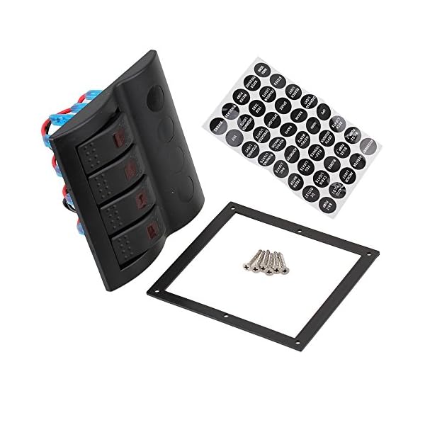 BQLZR-Black-4-Gang-DC-12V-Marine-Boat-Caravan-LED-Rocker-Switch-Panel-Breakers-with-Overload-Protection