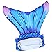 Play Tailor Mermaid Tail Swimmable Costume Swimsuit for Girls Swimming, No Monofin, Child-8, Green Cyan Blue