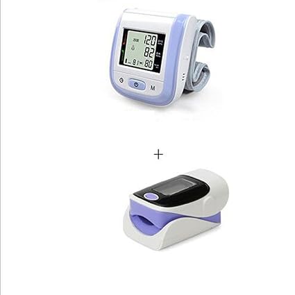 Oxímetro de dedo y monitor de frecuencia cardíaca and Tensiómetro de muñeca equipo, E