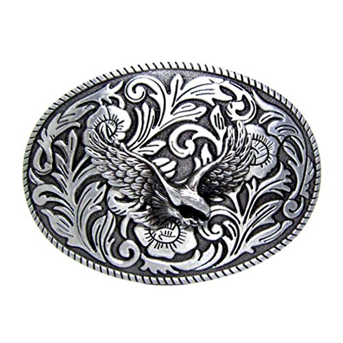 MASOP Oval Animal Eagle Cowboy Mens Metal Belt Buckle Suitable for 1.5 inch Belt