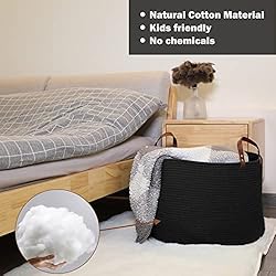 XXL Multi Purpose Black Large Blanket Basket Living