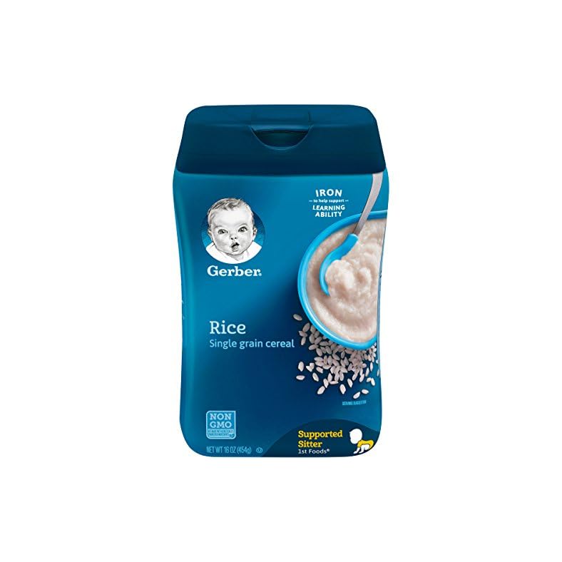 Gerber Baby Cereal 1st Foods, Rice, 16 Ounce (Pack of 6)