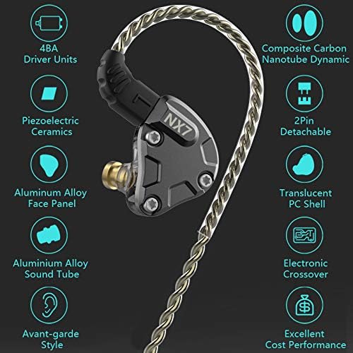 NICEHCK NX7 - Auriculares in-Ear 4BA+Dual Carbon Nanotube ...