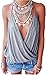 Missord Sexy V Neck Strappy Loose T-shirt Tank Top Vest Blouses