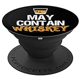 May Contain Whiskey PopSockets Grip - Funny Bar