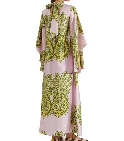 Design History Women's Full Length Stretch Maxi Dress (XX-Large, Graphic Blue Combo) at Amazon Women's Clothing store