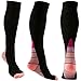 REEHUT Compression Socks (20-30mmHg) for Men & Women - Great for Running, Nursing, Medical, Athletic, Edema, Flight Travel, Pregnancy and Shin Splints (Black & Pink, L/XL)