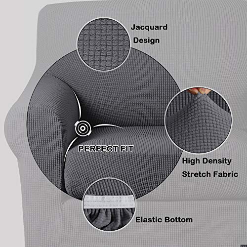 Turquoize Stretch Sofa Slipcover 2 Pieces Sofa Cover Couch Cover for 3