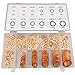 BaiFM Flat Ring Copper Washer Gasket Assortment Flat Metric Sealing Washers Set
