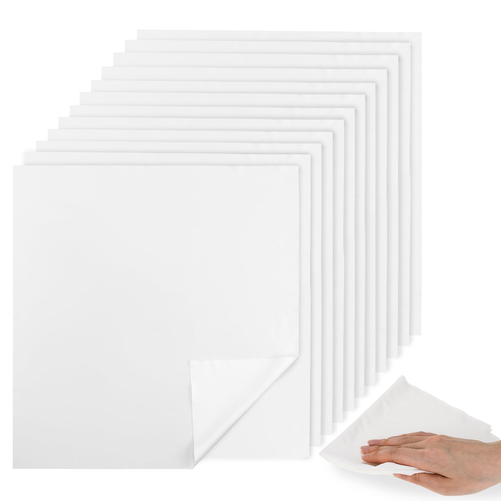 Ancable Lint Free Cleaning Cloths 12Pcs, Reusable Cloths for Oiling Wood and Cleaning