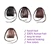 HIKYUU Clip on Front Fringes Bangs Remy Brazilian Human Hair Extensions Real Remy Human Hair Light Brown Bangs without Temples