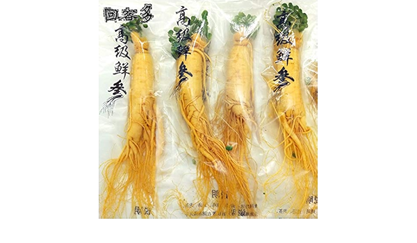 Amazon Com 回客多大保鲜参人参长白山野山参人叁白参人参片泡酒煲汤鲜大人参 Grocery Gourmet Food