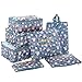 7 Set Packing Cube System, 3 Travel Cubes, 3 Pouches, 1 Shoe Bag, Travel Luggage Organizer