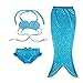 BAOHULU Girls ' 3-piece Swim Set,Lovely Mermaid Tail Bikini Swimmable Costumes 100-150