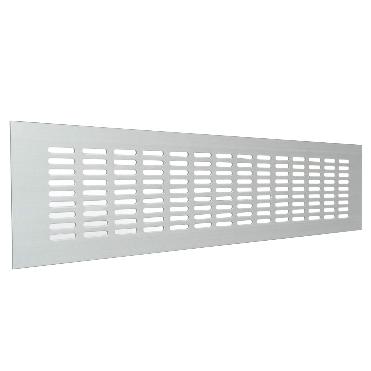 La Ventilazione GF408AL Rectangle Ventilation Grill in Recessed Aluminium. Dimensions 400x80 mm