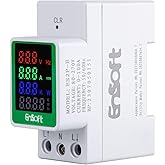 AC Digital Energy Meter,AC 80-270V 100A Ampermeter Voltmeter Ammeter Voltage Tester Amps Watt Kwh Frequency Power Factor Meter Multimeter (Built-in CT)