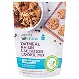 UpSpring Milkflow Fenugreek and Blessed Thistle Lactation Cookie Mix, Oatmeal Raisin, 24 Cookie Batter Package, to Support Healthy Breastmilk Supply for Nursing Moms