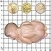 Funshowcase Large Sleeping Baby Silicone Mold for Cake Decoration Candy Soap Making