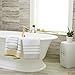 Decorative Bath Towel Set - Luxury Cotton 6 Piece Towel Set - 2 Bath Towels, 2 Hand Towels, 2 Washcloths - Luxurious, Ultra-Soft, Durable Towels for Bathroom Decor (Eucalyptus/Grey)