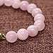 AMORWING Womens Rose Quartz Variscite Stone Elephant Bracelet 6mm