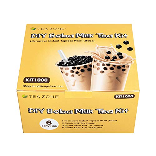 Tea Zone KIT1000 DIY Boba Milk Tea Kit 6 Servings Complete Set