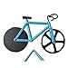 Pizza Cutter - Bicycle Pizza Cutter Wheel Pizza Slicer Sharp Dual Stainless Steel Bike Wheels with a Display Stand by Yuxing (Blue)