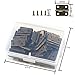 Aneco 50 Pieces Antique Bronze Mini Hinges Retro Butt Hinges with 200 Pieces Replacement Hinge Screws, with Plastic Contain Box