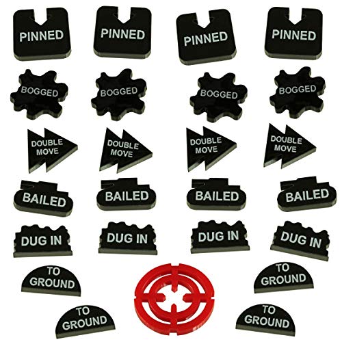 LITKO Command Token Set Compatible with FoW, Black (25)