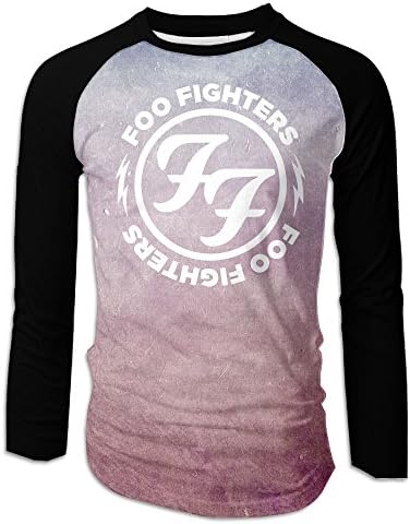 Basket Jin Man's Foo Fighters Logo Jersey Raglan Baseball T-Shirt Long Sleeves Medium