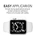 [2 Pack] Apple Watch 38mm Tempered Glass Screen Protector, supertima [Only cover flat area][9H Hardness][Anti-Fingerprint][Anti-Bubble] screen protector for Apple Watch 38mm