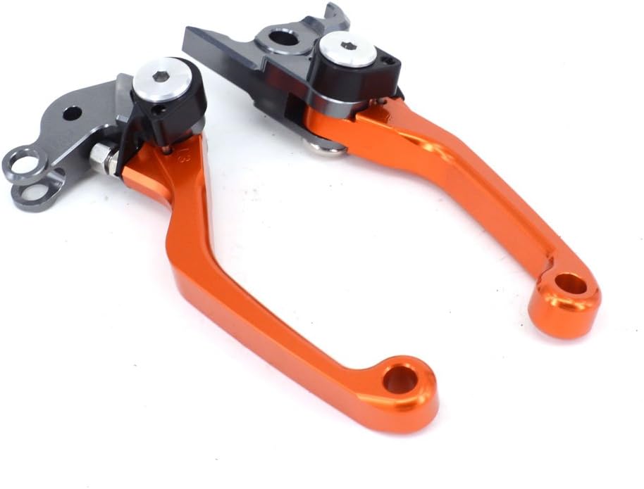 JFG RACING Folding Billet Pivot Clutch Brake Lever for SX SXS EXC XCF XCW SXF MXC EXCG MXCG 125 144 200 250 300 400 450 505 525 540 2004-2008 Orange - Image 3