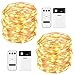 Mpow 33ft 100 LED Battery Operated String Lights, Fairy String Lights Remote Control, Decorative Lights Dimmable, Copper Wire Lights Bedroom, Patio, Garden, Parties (2 Colors Changable)